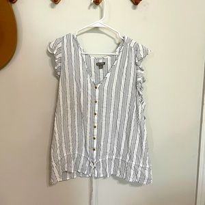 Striped Tie Blouse, size 2X